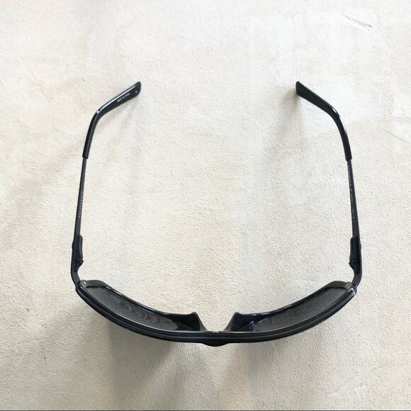 Humphreys Eschenbach Black Long Rectangular Thick Framed Sunglasses Vintage main image 4